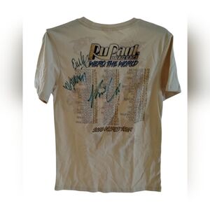 Ru Paul drag race WERQ the World  t-shirt world tour size Men's M 2018 autograph